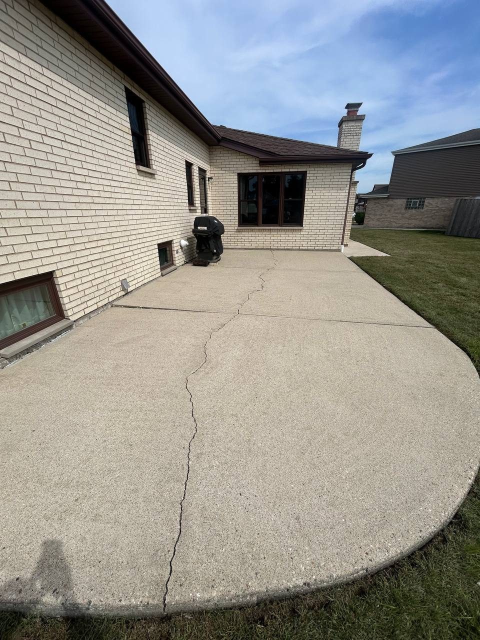 Concrete patio &mdash; after
