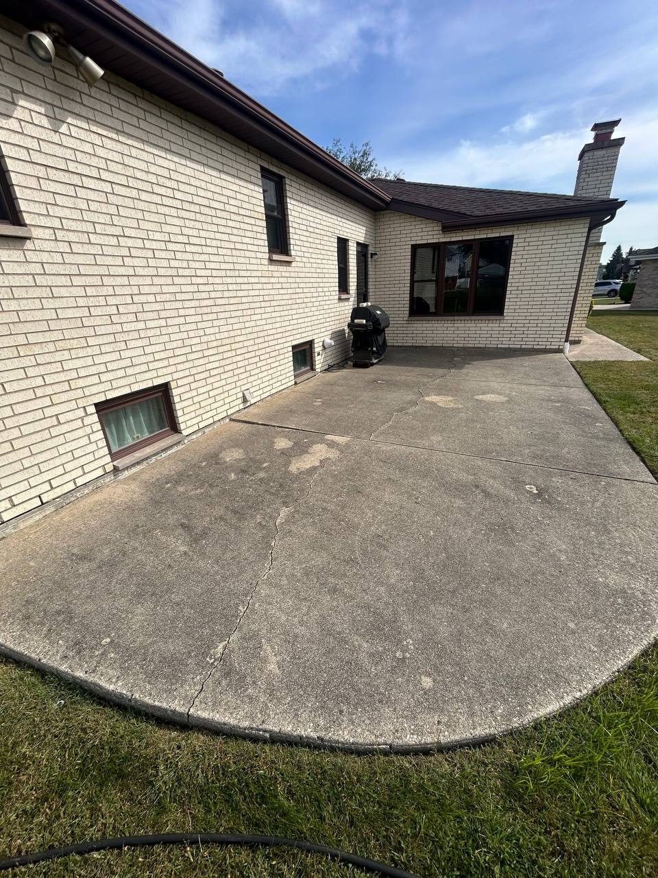 Concrete patio &mdash; before