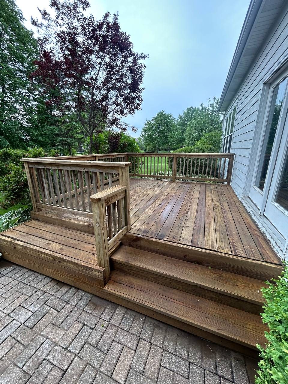 Backyard deck after