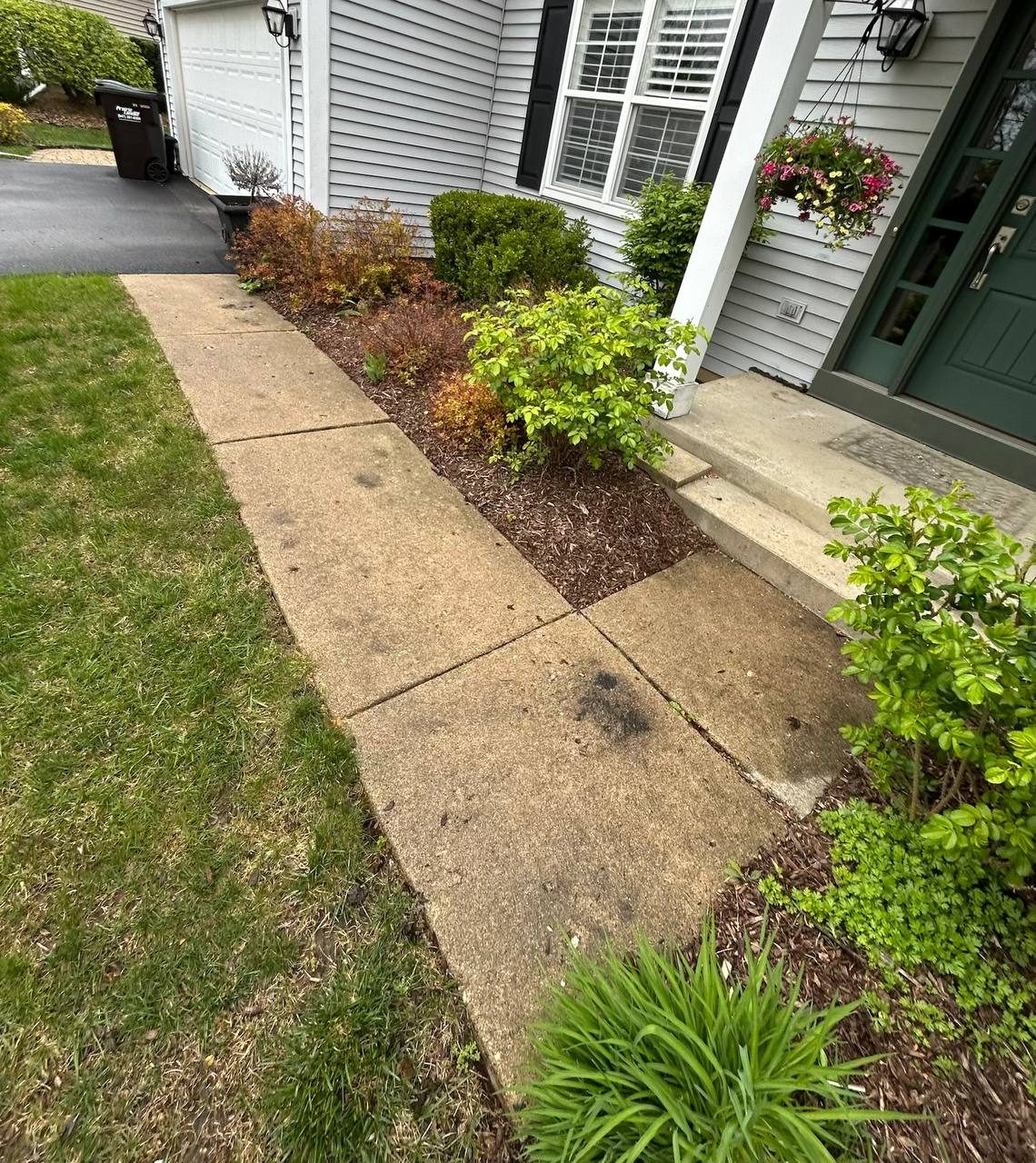 Entry walkway &mdash; before
