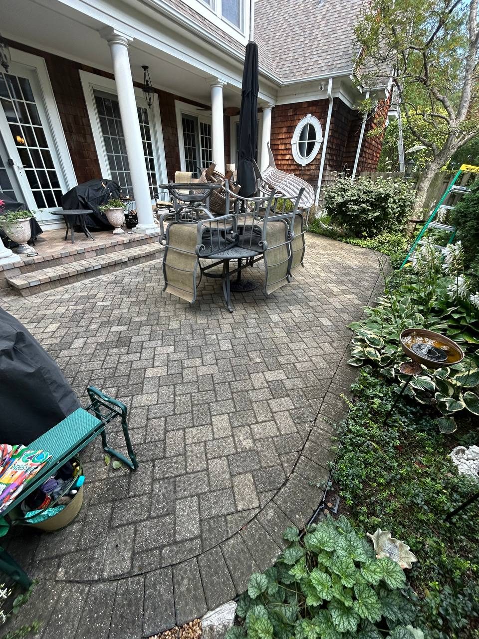 Paver patio &mdash; before