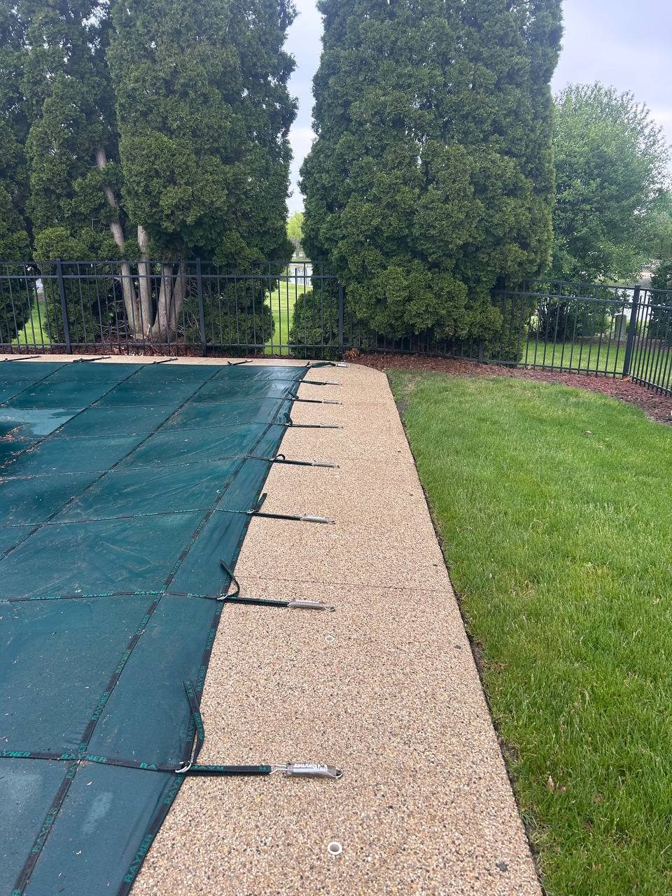 Pool deck &mdash; after