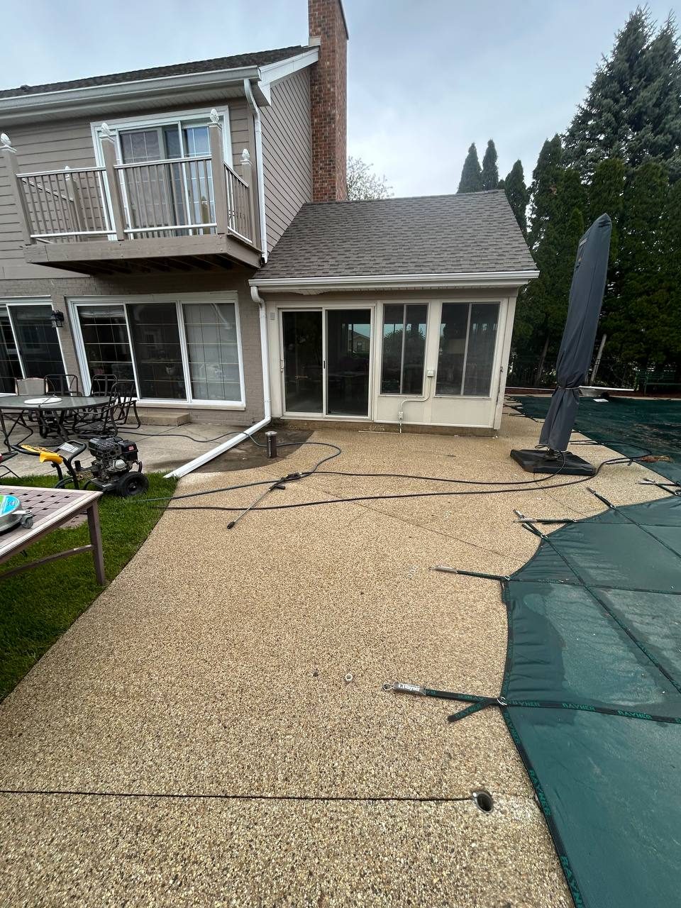 Pool patio &mdash; after