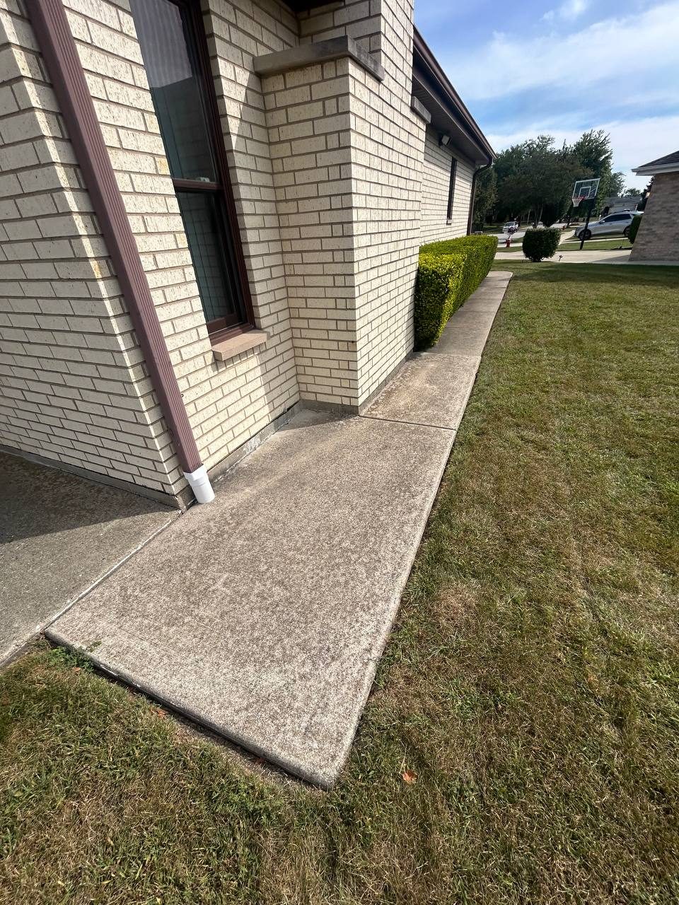 Front walkway &mdash; before